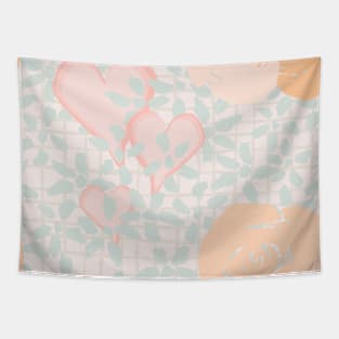 Florals and Hearts Tapestry