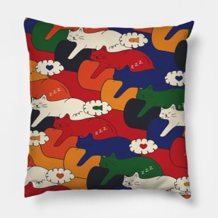 Sleepy Cats on Bean Bags - Funny Cat Pillow