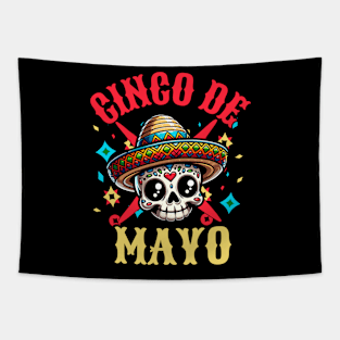 Cinco De Mayo Skull Tapestry