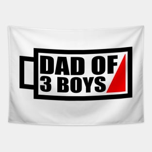 'Dad of 3 Boys' Charming Father Gift Tapestry