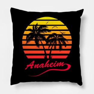 Anaheim 80s Sunset Pillow