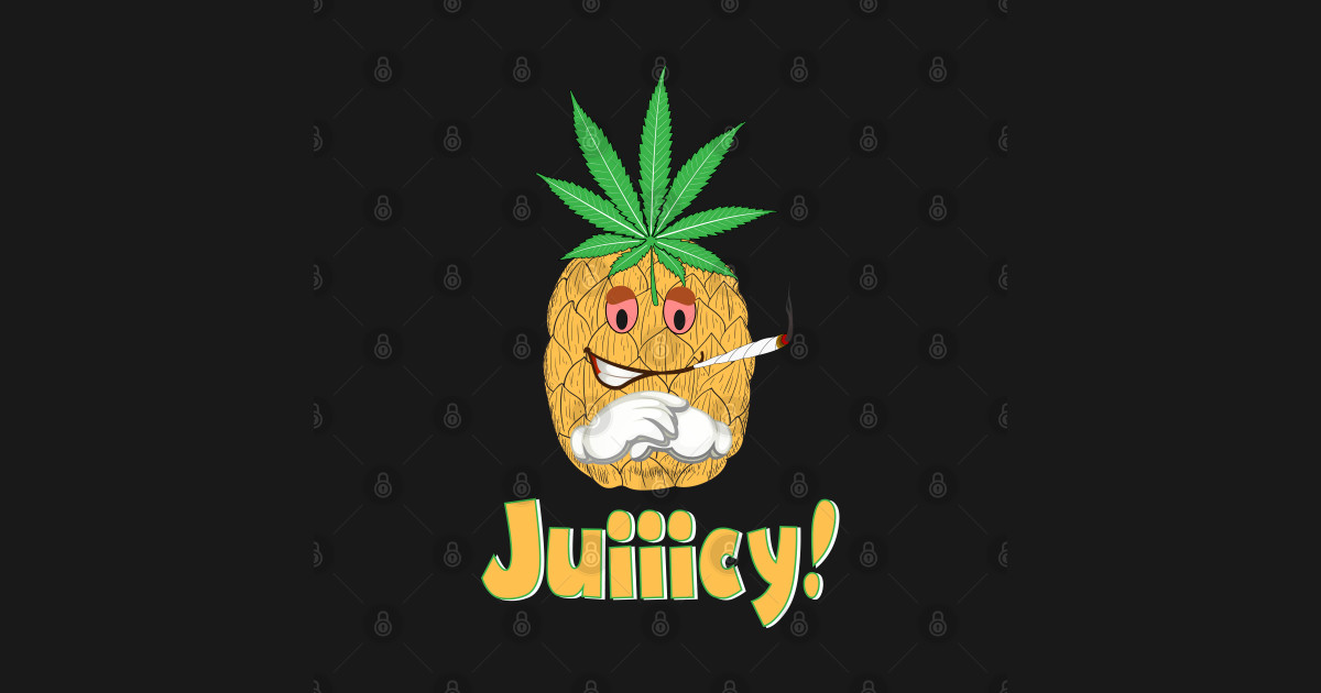 Download Juiiicy Pothead Emoji Joint Smoking Pineapple - Funny Weed ...