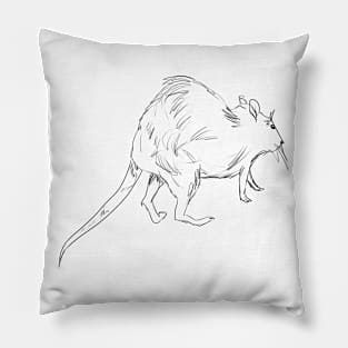 Sketch Rat Pillow