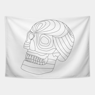 just a skull in maya mandaka mask ecopop Tapestry