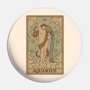 Aquarius Card Pin