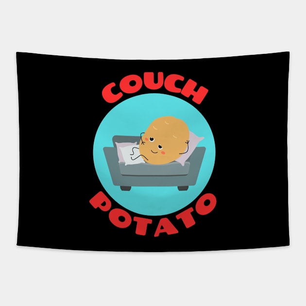 Couch Potato | Procrastinator Pun Tapestry by Allthingspunny