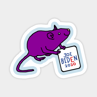 Cute Rat with Joe Biden 2020 Sign Magnet