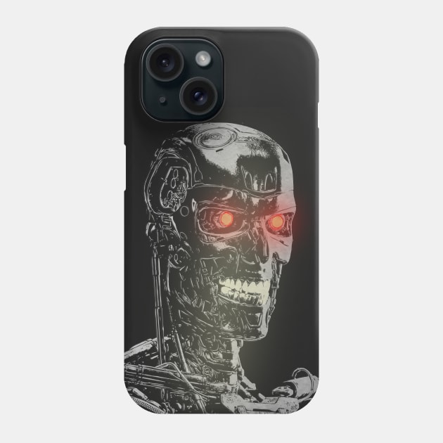 Terminator- T800 Phone Case by dankdesigns