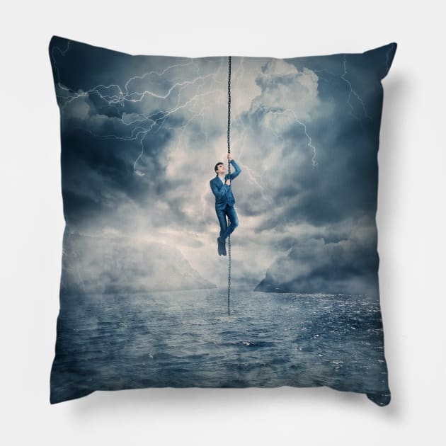 businessman salvation Pillow by 1STunningArt