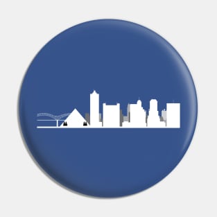 Memphis Skyline White Pin