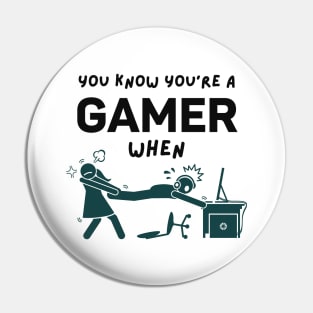 Gamer Funny Gaming Video Games Geek Pin