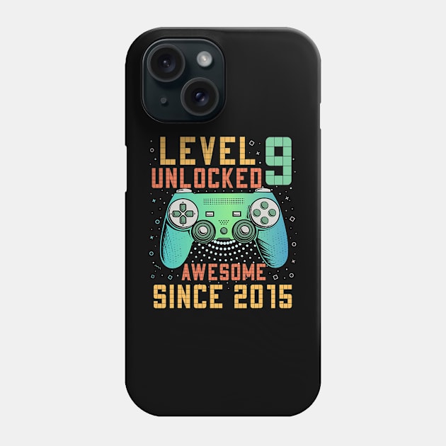 Level 9 Unlocked 9th Birthday 9 Year Old Gifts Gamer Bday Phone Case by Mitsue Kersting