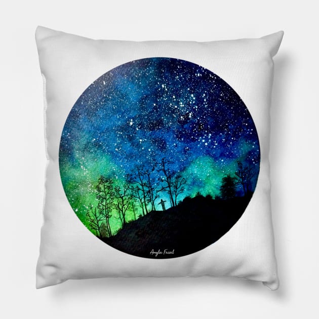 The Stargazer Pillow by amyliafaizalart