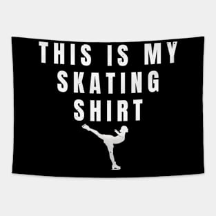 Girls Ice Skating Shirt Womens Ice Skating Gift Tapestry