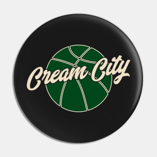 Cream City Milwaukee Basketball Fan Bucks Wisconsin Pin