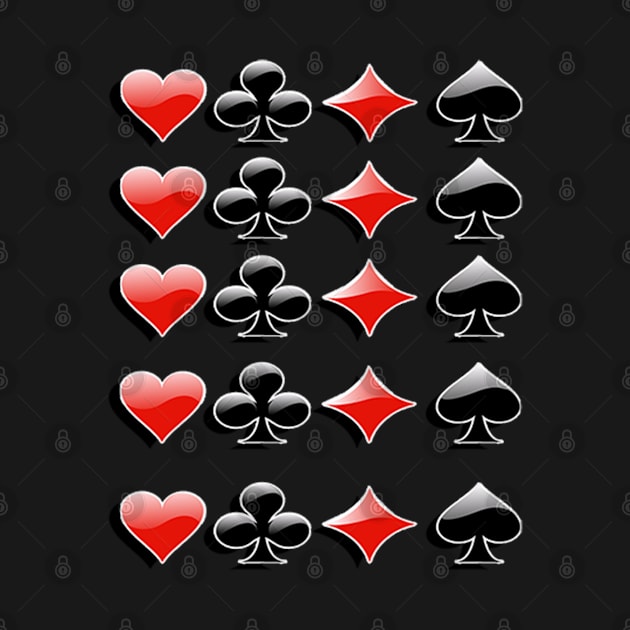 Card Player Design, Spades, Diamonds, Clubs & Hearts: Lucky Players Cool Graphic Design Cards Poker by tamdevo1