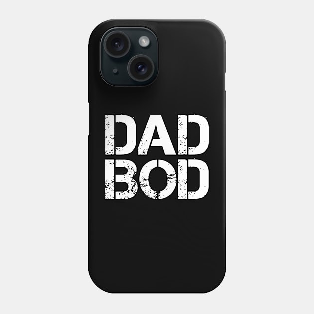 Dad Bod Rough Strong 90s White Stencil Text Phone Case by DetourShirts