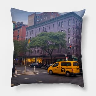 Columbus Ave Upper West Side Yellow Cab Manhattan NYC Pillow