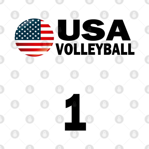 USA Volleyball #1 T-shirt Design by werdanepo