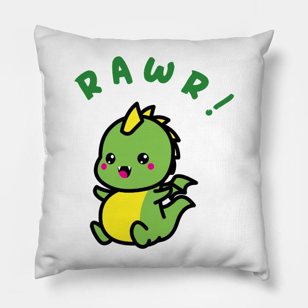 Rawr! I am a Dinosaur Pillow by ZB Designs