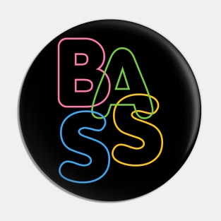 Modern LGBTQ Color BASS Typography for bassists Pin