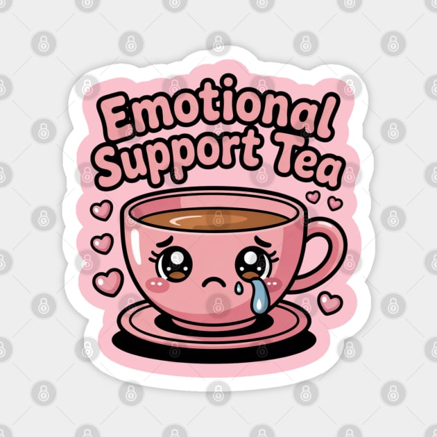 Emotional Support Tea Magnet by UrbanLifeApparel