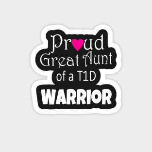 Proud  Great Aunt - White Text - Pink Heart Magnet