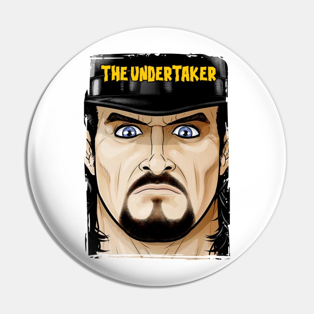 The Undertaker scary face Pin by WildBrownies