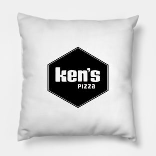 Ken's Pizza Black Logo Pillow