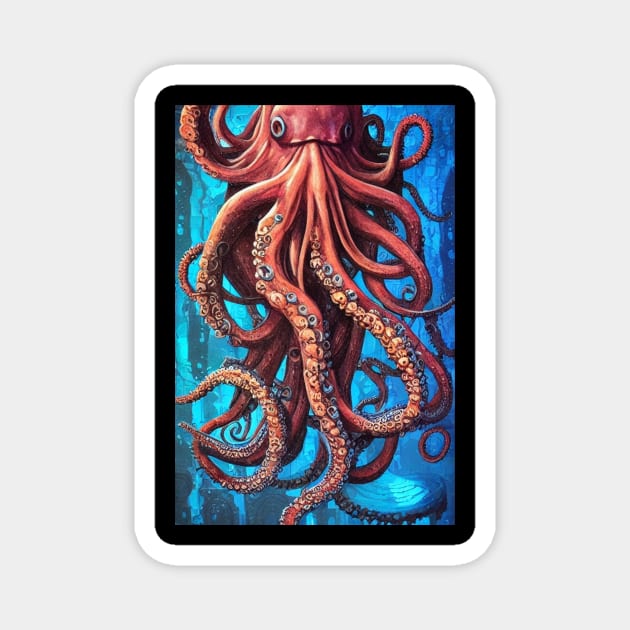 squid Magnet by LadiesGoldenSpiral