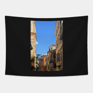 A View of Corfu Town, Greece Tapestry