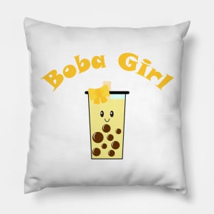 Boba Girl in Yellow Pillow