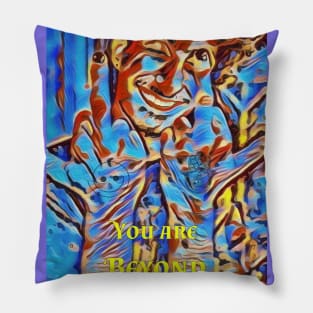 You Are Beyond Morality Cool Blue Guy Pillow