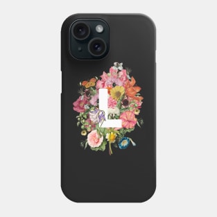 Monogram Letter L with Romantic Vintage Flowers Phone Case