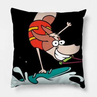 Wakeboard for Dark Shirts Pillow