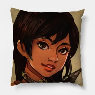 BLACK ANIME GIRL Pillow