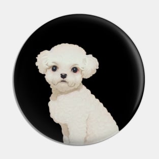 Maltipoo Puppy Fluffy Dog Maltese Poodle Bichon Frise Lover Pin