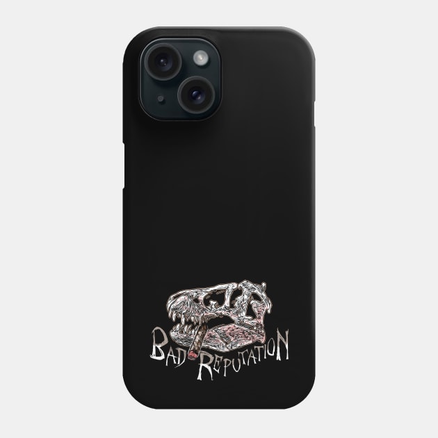 Bad Reputation T-Rex Skull dark version Phone Case by ZoeysGarage