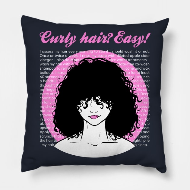 Curly Methods Pillow by IlanB