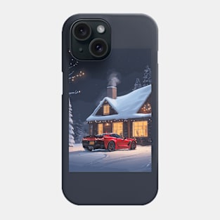 Christmas Muscle Car Poster Phone Case