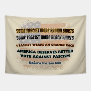 USA Democracy Red White and Blue NOT Fascism Tapestry