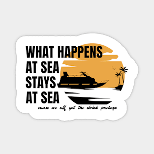 What Happens At Sea Friends, Family Cruise 2024 matching Magnet