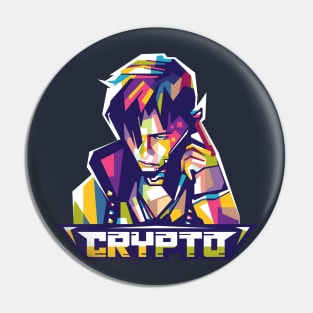 Apex Legends Crypto Geometric art Pin