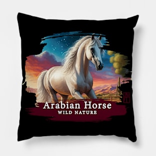 Arabian Horse - WILD NATURE - HORSE -16 Pillow