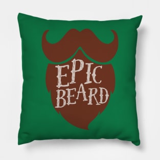 Epic Beard brown Pillow