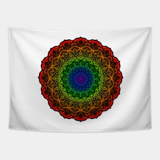 Rainbow Pride Mandala Tapestry