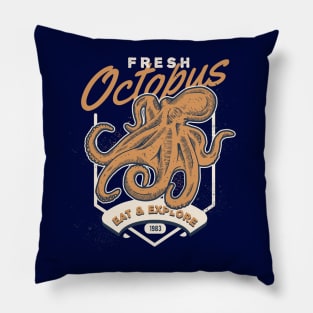 Freesh octobus eat and explore ocean lovers Pillow