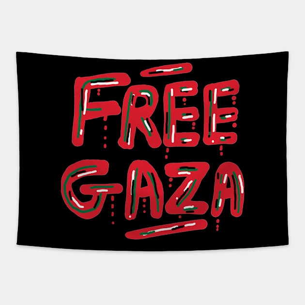 Free Gaza Tapestry by Mark Ewbie