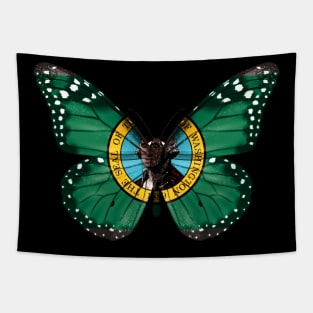 Washington Flag Butterfly - Gift for Washingtonian From Washington WA Tapestry