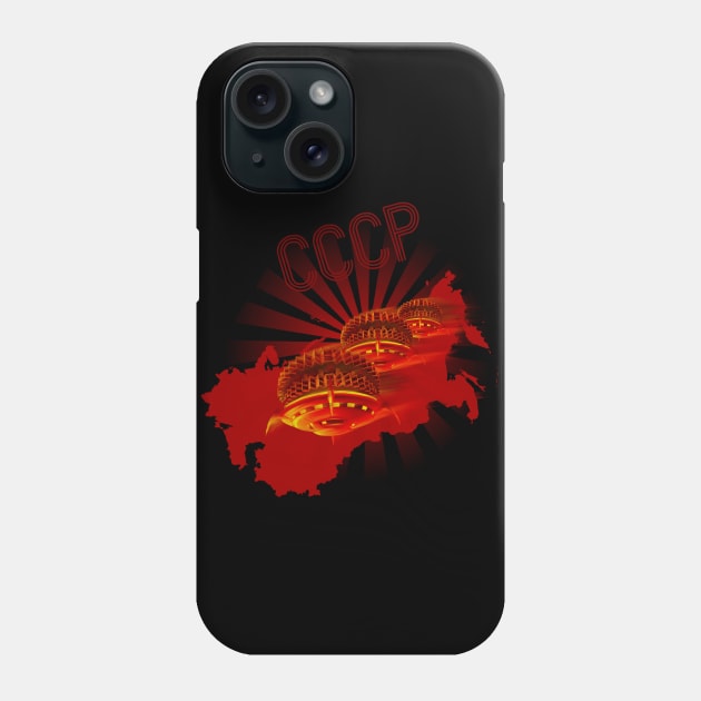 Soviet Union architectural space age design by UrbanHero Phone Case by MotorManiac